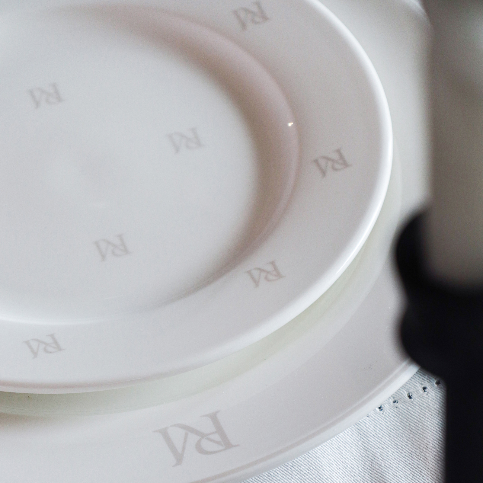 RM Monogram Dinner Plate