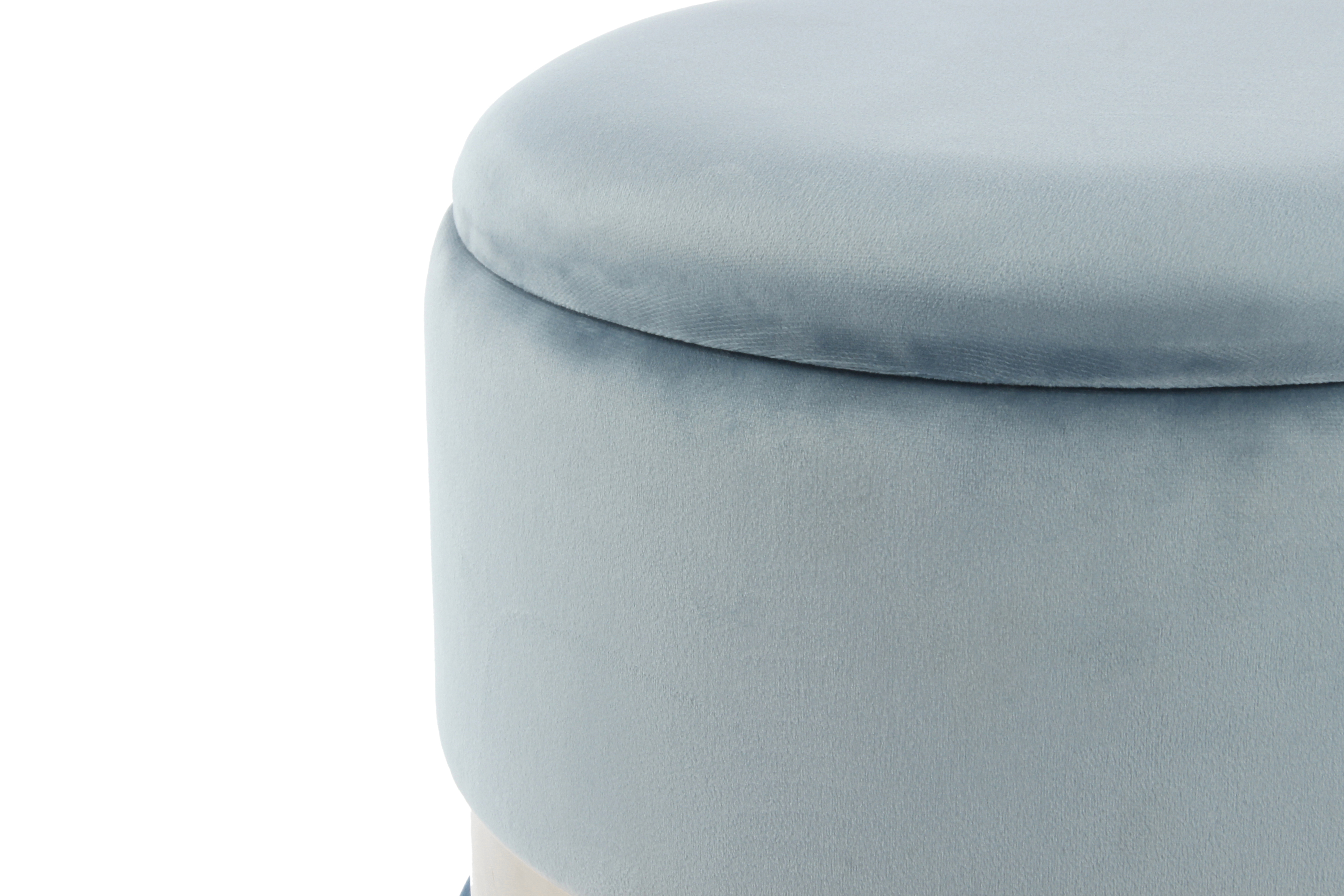 Hocker Zora 125 2-er Set Hellblau / Silber / Blau