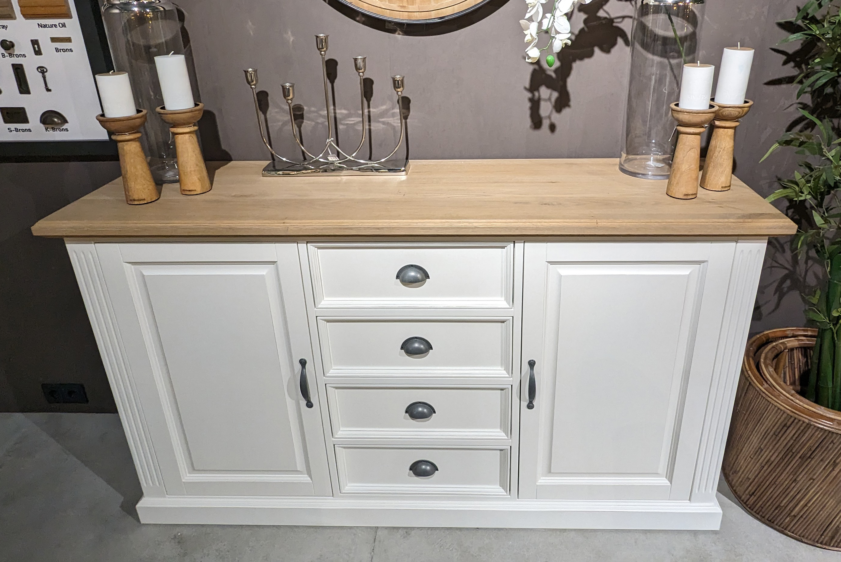 XO Interiors Anrichte Chick Landhaus Sideboard Schrank Wohnzimmerschrank Wohnzimmer