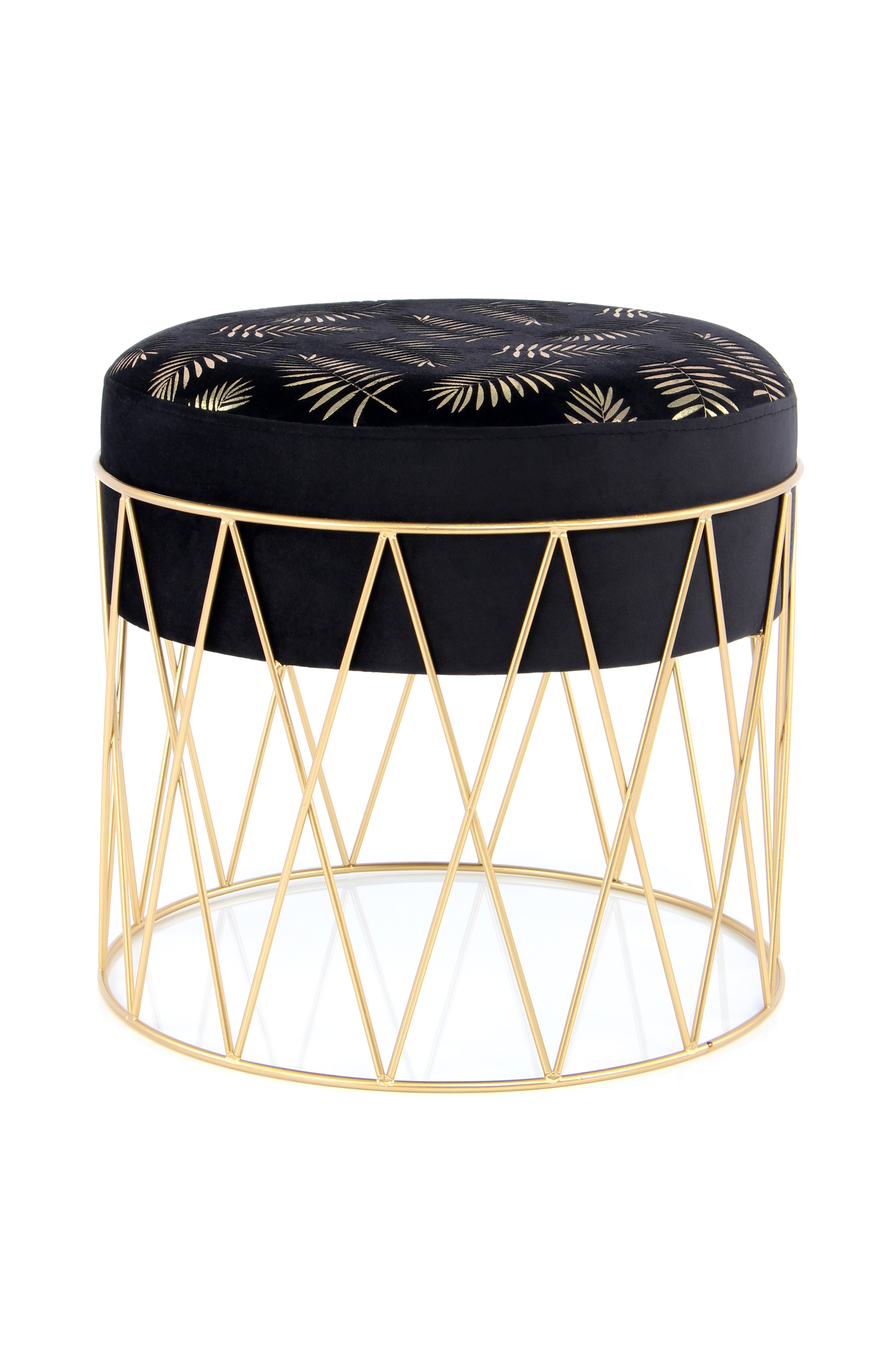 Hocker Cleopatra 225 Schwarz / Gold