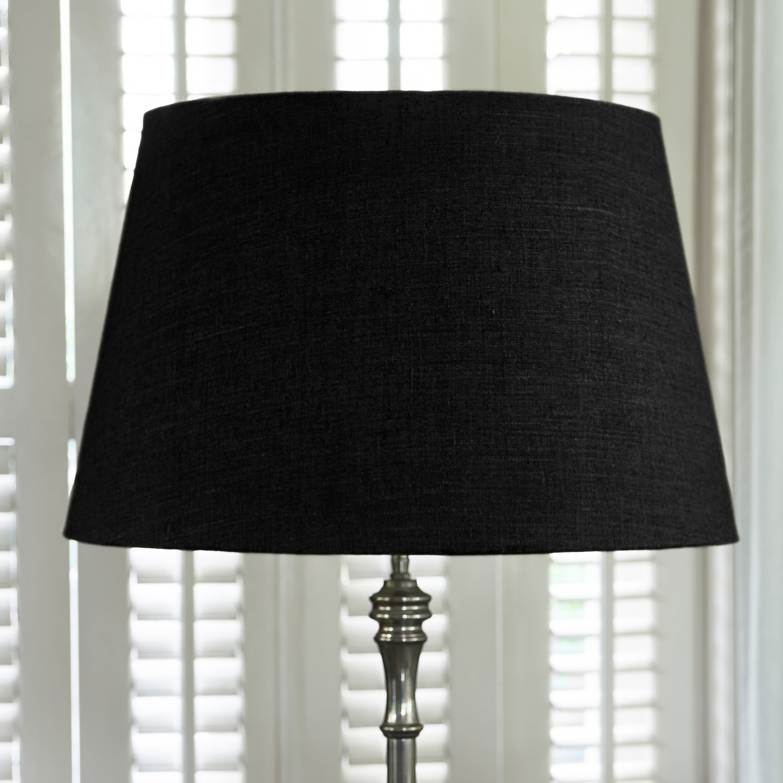 Linen Lampshade all black 42x55